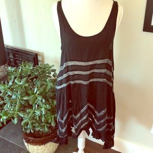 Free People Black Trapeze dress